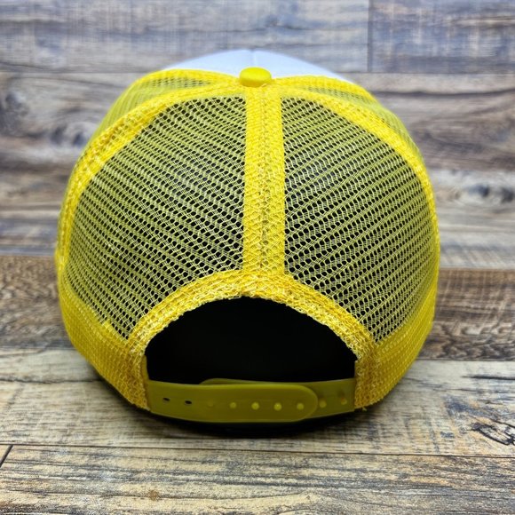 Shell Gasoline Mens Trucker Hat Yellow Snapback Floyd's Service Station Ball Cap - Picture 5 of 8